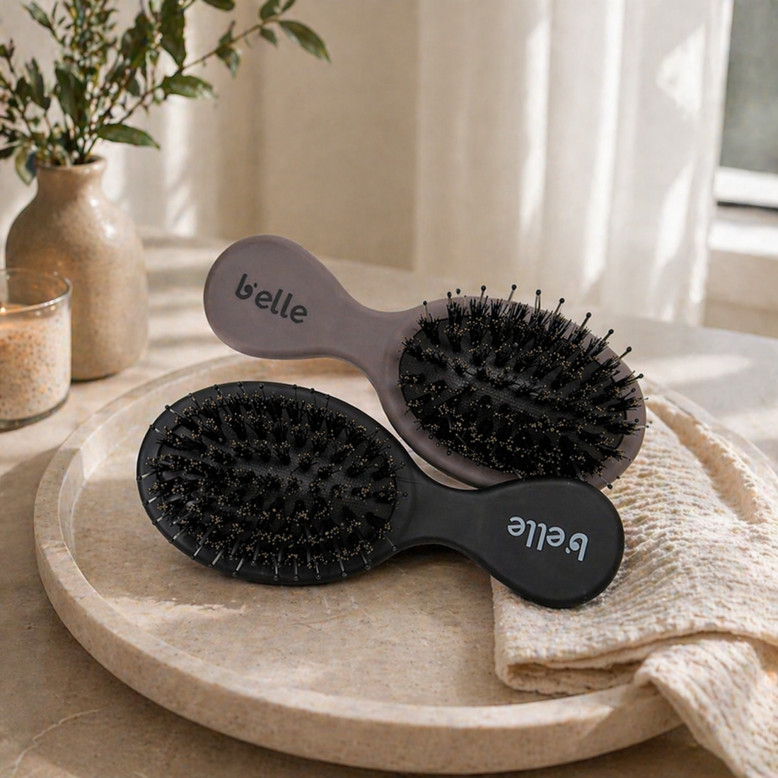 b’elle Pro-Grip Detangling Brush