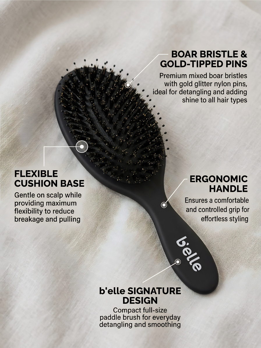 b’elle Pro-Grip Detangling Brush